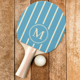 Raquete De Ping Pong Faixa de Monograma Cor Aqua Sky