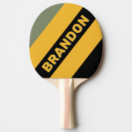 Raquete De Ping Pong Faixa de Negrito de Azeitona com Nome