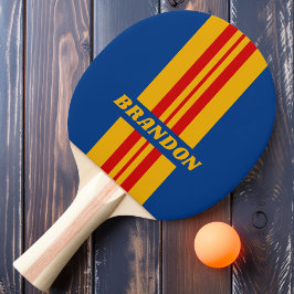 Raquete De Ping Pong Faixa de Reunião Retro Quente com Nome