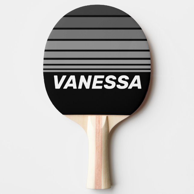 Raquete De Ping Pong Faixa do Horizonte com Gradiente de Arco-íris Escu (Frente)