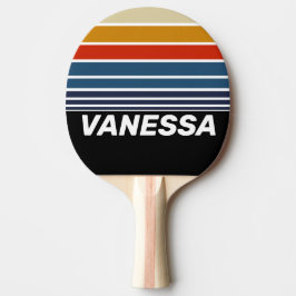 Raquete De Ping Pong Faixa do Horizonte do Arco-íris de Gelo Retro com 