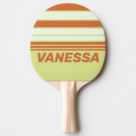 Raquete De Ping Pong Faixa do Horizonte do Cacto do Deserto Retro com N
