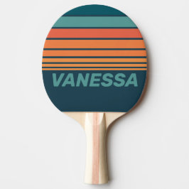 Raquete De Ping Pong Faixa do Horizonte do Nascer do Sol do Cacto do De