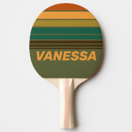Raquete De Ping Pong Faixa do Horizonte do Pântano da Floresta Vintage 