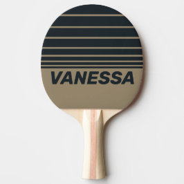 Raquete De Ping Pong Faixa do Horizonte Três do Deserto Retro com Nome