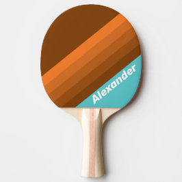 Raquete De Ping Pong Faixa Esportiva Azul Turquesa no Deserto com Nome