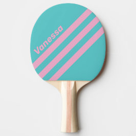 Raquete De Ping Pong Faixa Inclinada Retro South Beach com Nome