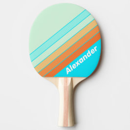 Raquete De Ping Pong Faixa Listrada Tropic Splash do Esporte com Nome