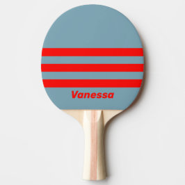 Raquete De Ping Pong Faixa Transversal do Mar Vermelho Retrô com Nome