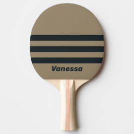 Raquete De Ping Pong Faixa Transversal Três do Deserto Retrô com Nome