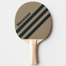 Raquete De Ping Pong Faixa Triangular Retro Deserto com Nome