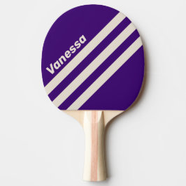 Raquete De Ping Pong Faixa Triangular Retro Grapevine com Nome