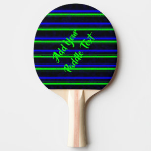 Raquete De Ping Pong Faixa Verde Azul Preta