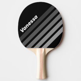 Raquete De Ping Pong Faixas Anguladas de Arco-íris com Gradiente Escuro
