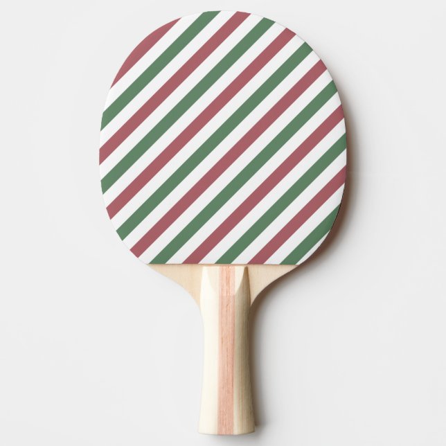 Raquete De Ping Pong Faixas de Natal Personalizáveis (Frente)