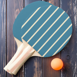 Raquete De Ping Pong Faixas e Cor Sólida Deep Aqua