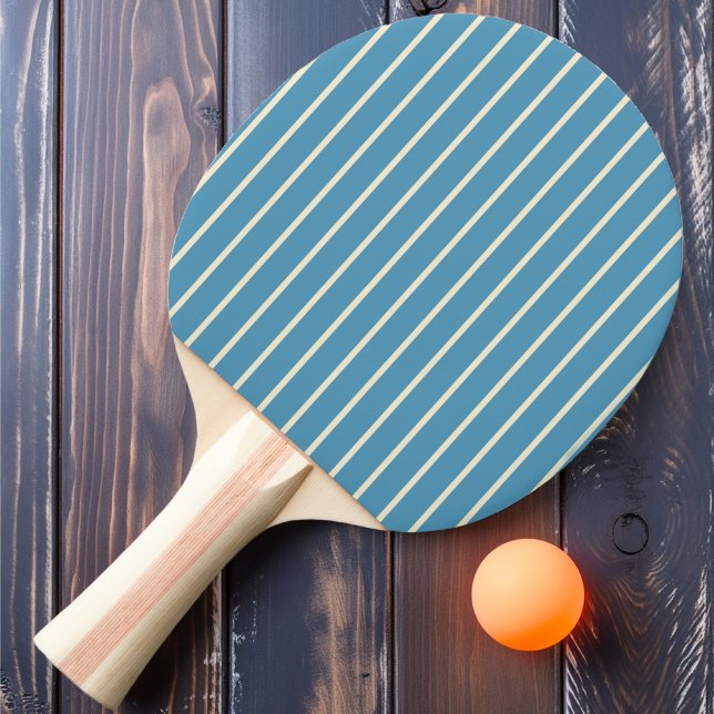 Raquete De Ping Pong Faixas Finas Cor Aqua Splash (Criador carregado)