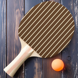 Raquete De Ping Pong Faixas Finas Cor Marrom Floresta Profunda