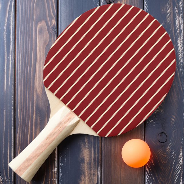 Raquete De Ping Pong Faixas Finas na Cor Cranberry Profundo (Criador carregado)