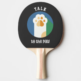 Raquete De Ping Pong Fale com o gato-gato-do-mato (texto branco)