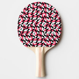 Raquete De Ping Pong Falha de Vintage: Padrão Geométrico de Abstrato