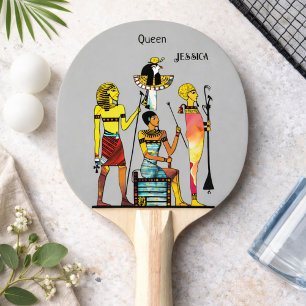 Raquete De Ping Pong Faraós do Antigo Egito Ostentam Ornamentação Luxuo