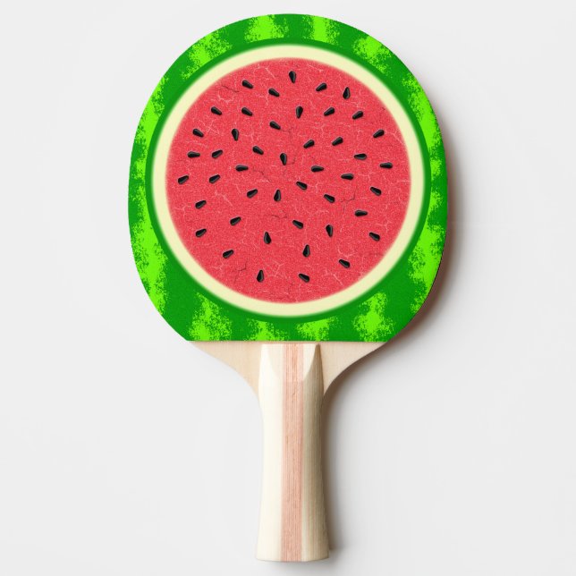 Raquete De Ping Pong Fatia de Melancia Fruta de Verão com courato (Frente)
