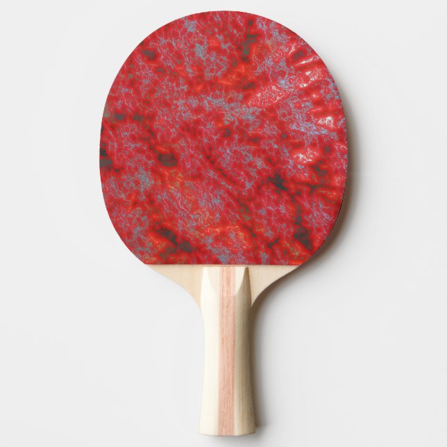 Raquete De Ping Pong Faux Red Marble (Frente)