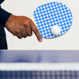 Raquete De Ping Pong Faye & Lauren Blue Gingham Ping Pong Paddle