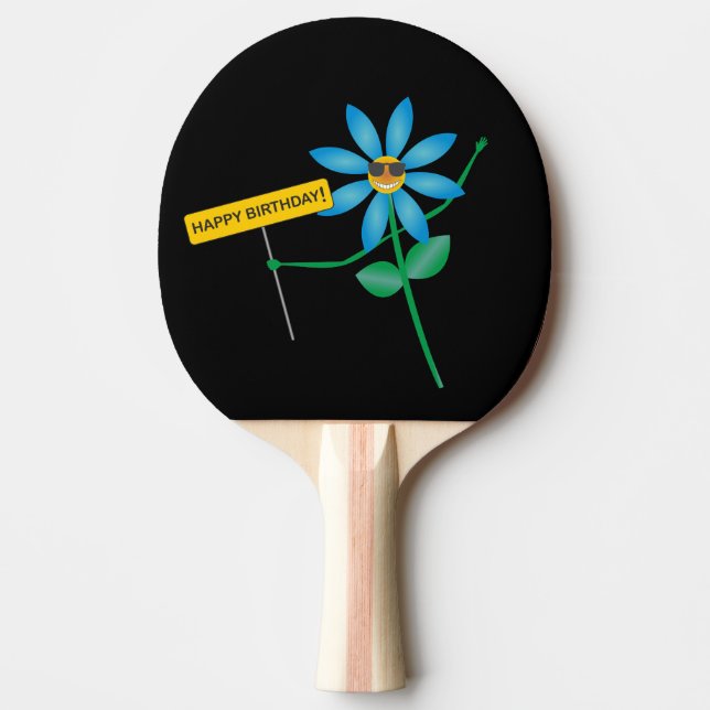 Raquete De Ping Pong feliz aniversario (Frente)