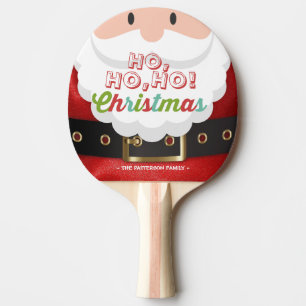 Raquete De Ping Pong Feliz ano novo de Natal Santa Claus Suit Ho Ho Ho