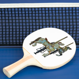 Raquete De Ping Pong Feliz bonito, rodar Cavalos Carrossel