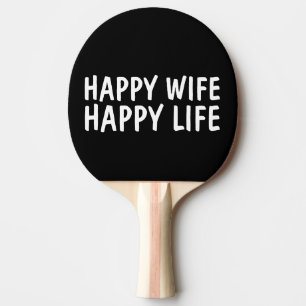 Raquete De Ping Pong FELIZ MULHER FELIZ VIDA Paddles, presente de casam