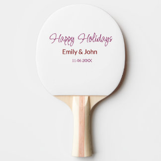 Raquete De Ping Pong feliz Natal maron nome data inverno Natal bo