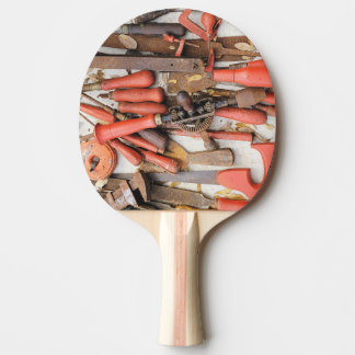 Raquete De Ping Pong Ferramenta Antiguamente Rustic Red Man
