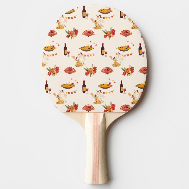 Raquete De Ping Pong Festa ao Estilo Espanhol (Frente)