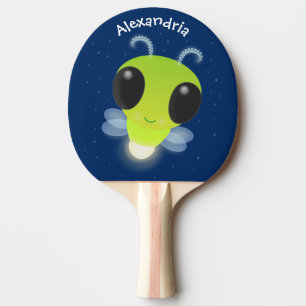 Raquete De Ping Pong Figura de desenho animado com inseto brilhante ver