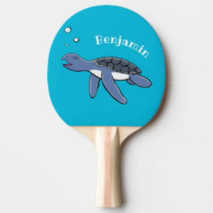 Raquete De Ping Pong Figura de desenho animado de tartaruga-do-mar