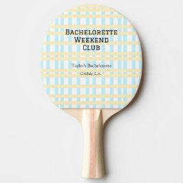 RAQUETE DE PING PONG FIM DE SEMANA RETRÔ PARA NOIVAS CLUB AZUL AMARELO 