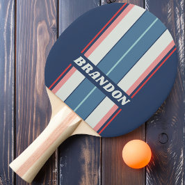 Raquete De Ping Pong Fitas de Conselho Náutica Vintage com Nome