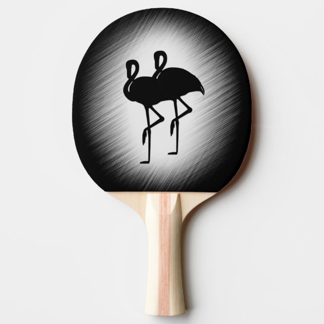 Raquete De Ping Pong Flamingo Negro e Branco (Verso)