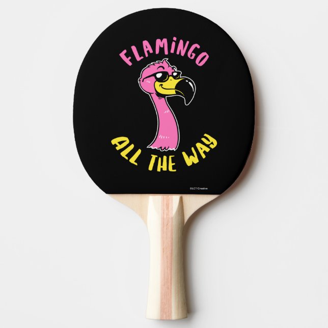 Raquete De Ping Pong Flamingo Por Todo O Caminho (Frente)