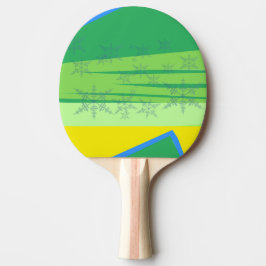 Raquete De Ping Pong Flocos de Neve Azuis na Montanha do Nascer do Sol