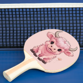 Raquete De Ping Pong Floffy Pink Highlands - Vaca Escocesa