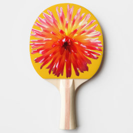 Raquete De Ping Pong Flor rosa e amarela