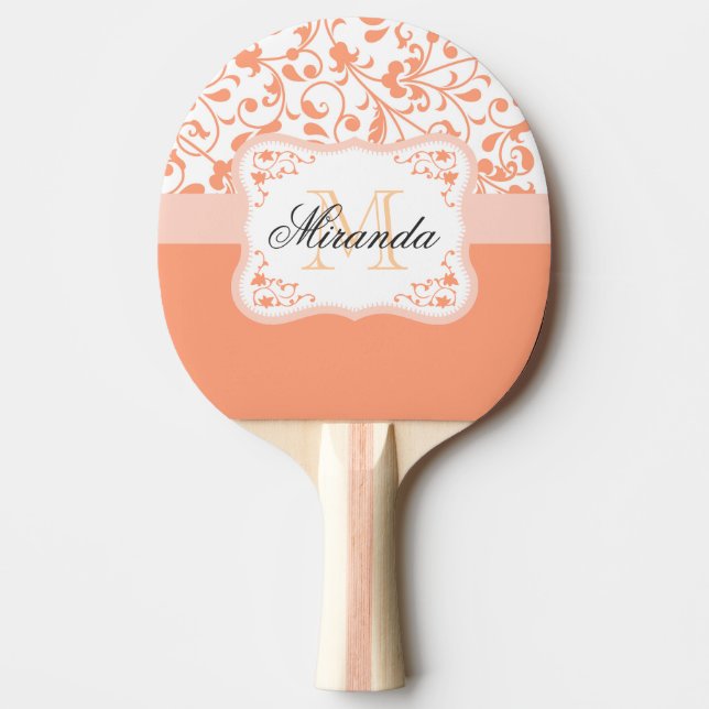 Raquete De Ping Pong Floral Bonito (Frente)