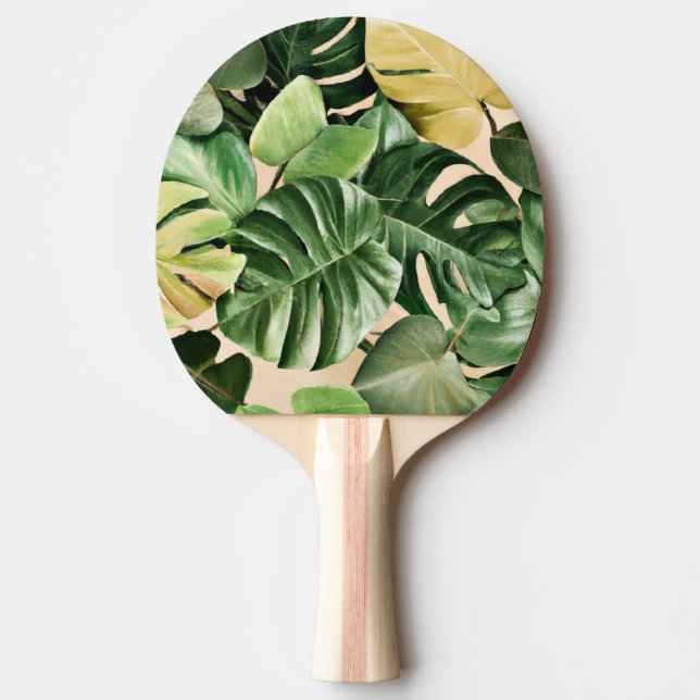 Raquete De Ping Pong Floral/Havaí/Folha tropical (Frente)