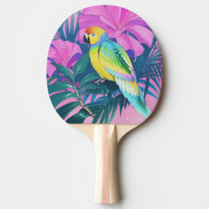 Raquete De Ping Pong Floral/Havaí/Tropical/papagaio