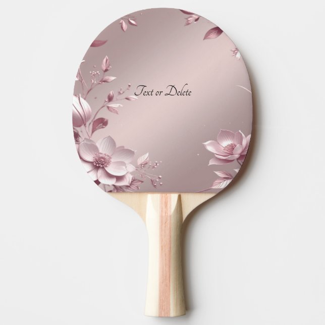 Raquete de Ping Pong Floral Rosa (Frente)