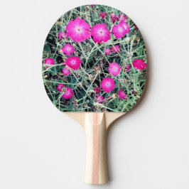 Raquete De Ping Pong Flores rosa